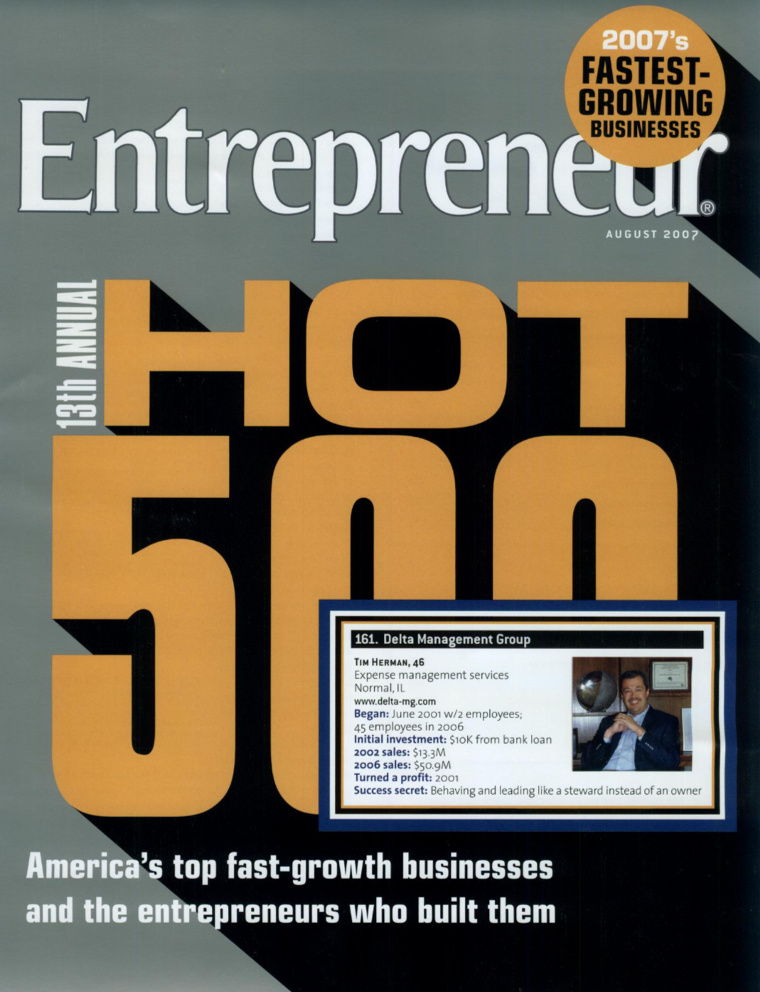 Entrepreneur Magazine Hot 500